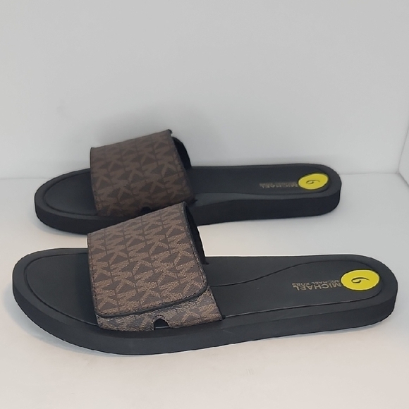 Michael Kors Brown Slide Sandals - Picture 3 of 7